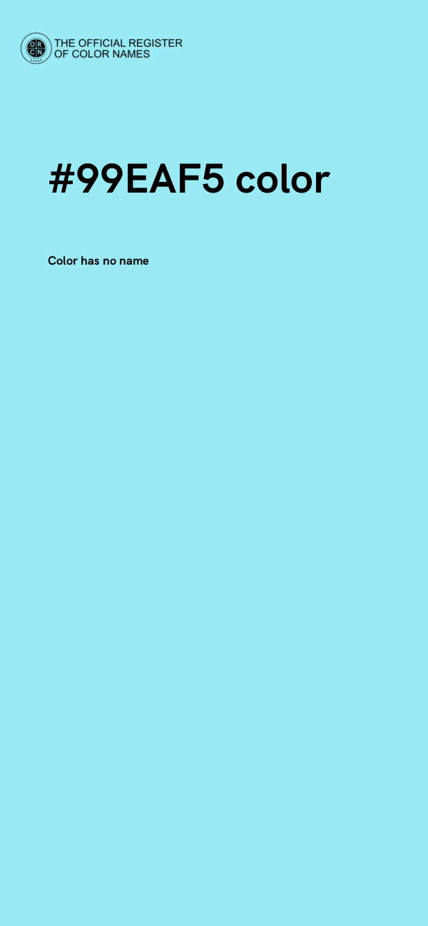 #99EAF5 color image