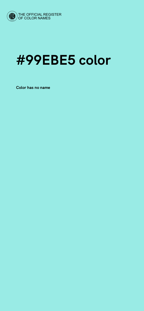 #99EBE5 color image