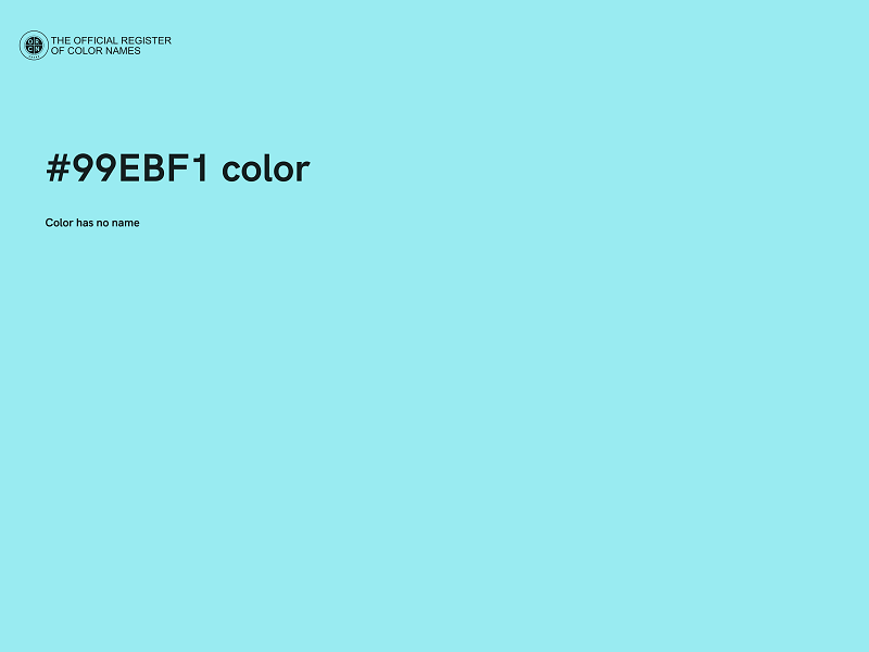 #99EBF1 color image