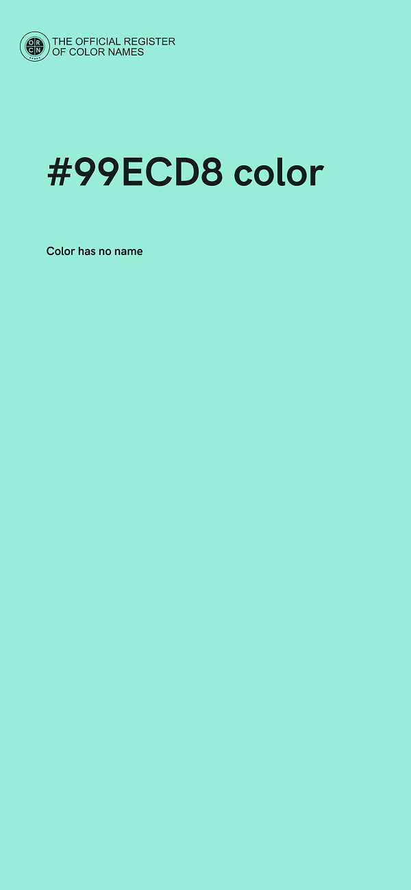 #99ECD8 color image