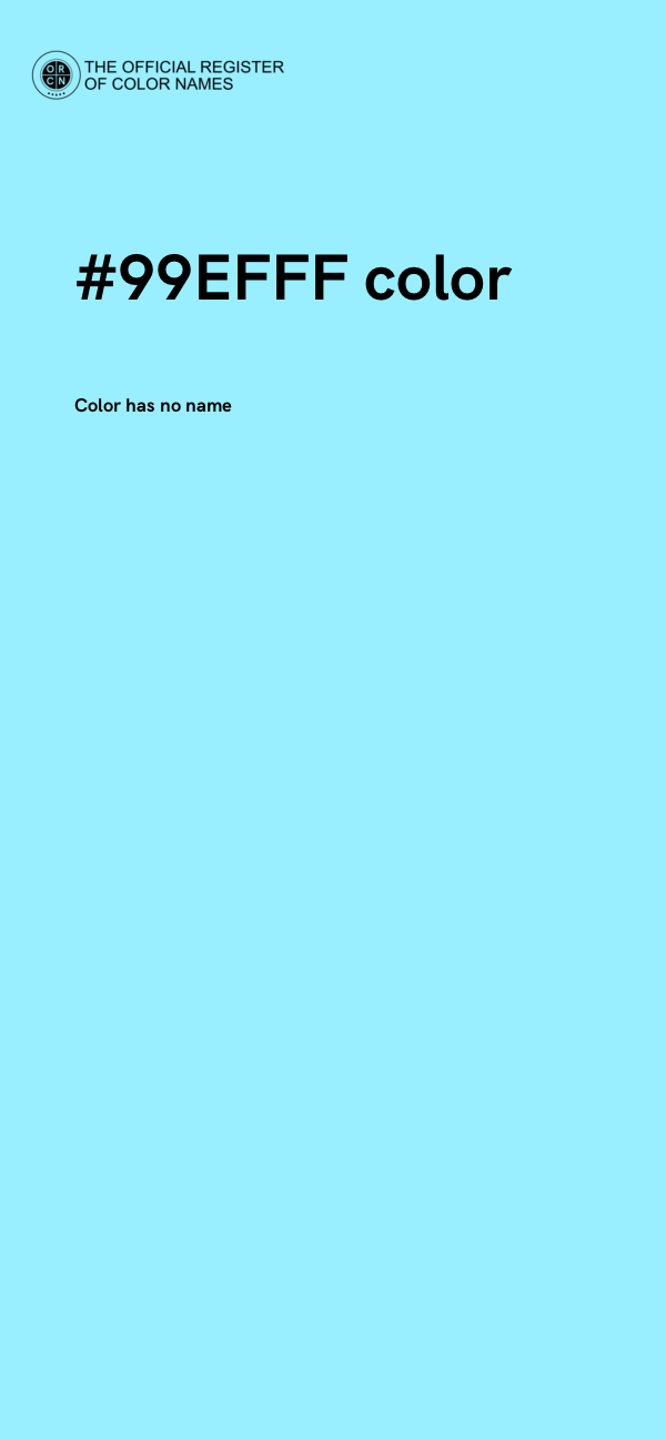 #99EFFF color image
