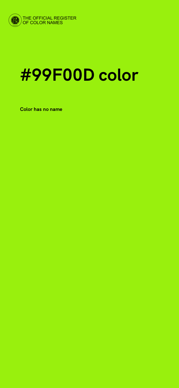 #99F00D color image