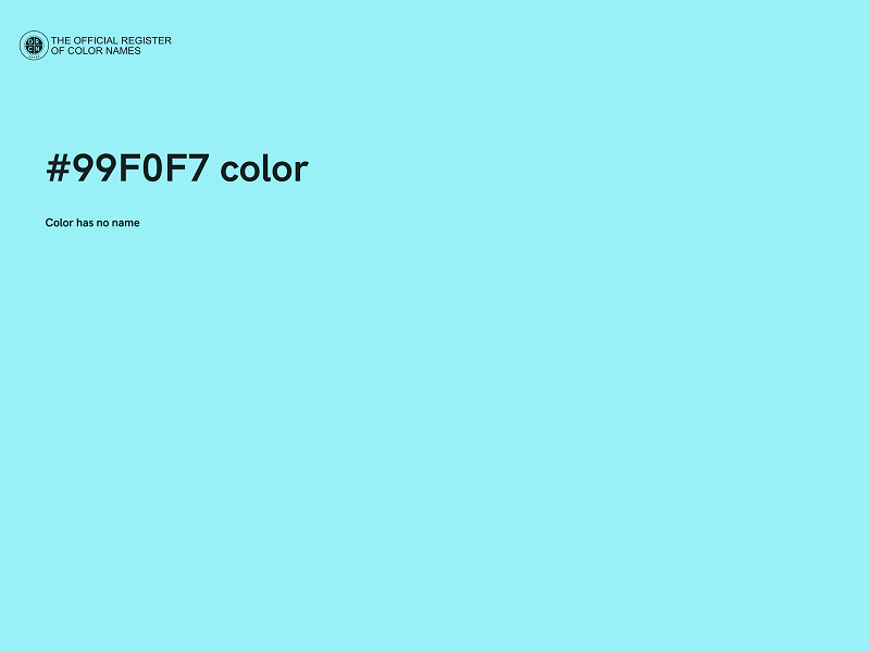 #99F0F7 color image