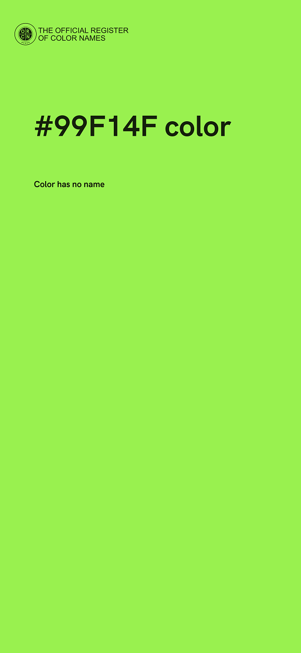 #99F14F color image