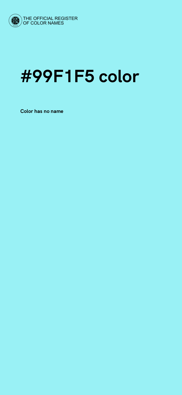 #99F1F5 color image