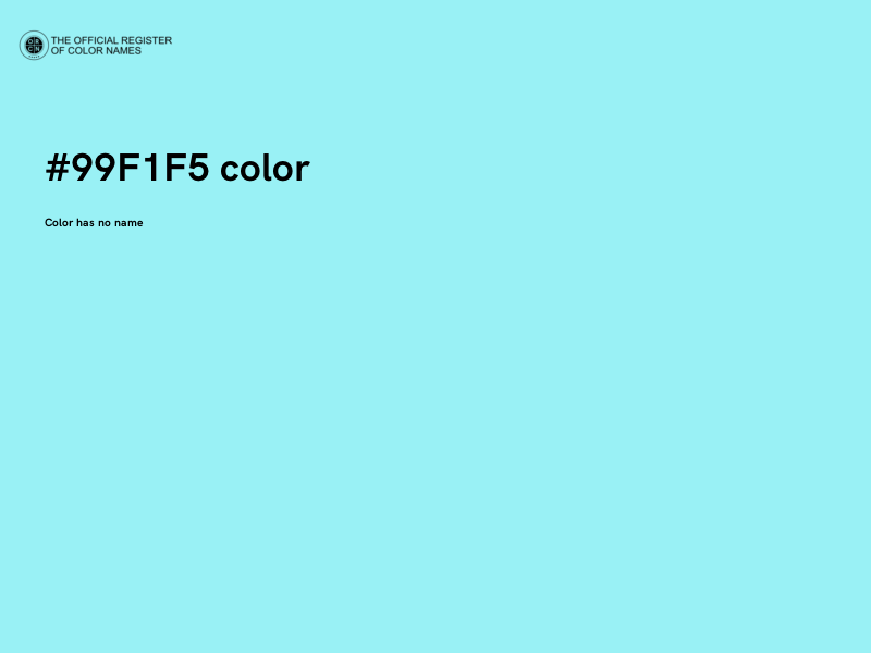 #99F1F5 color image