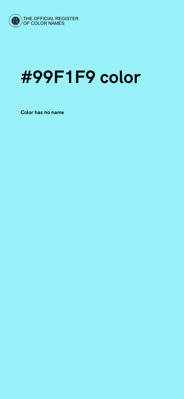 #99F1F9 color image