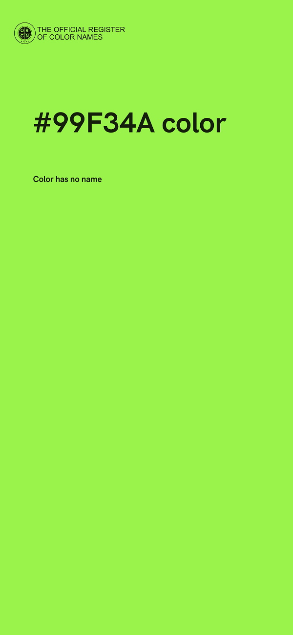 #99F34A color image