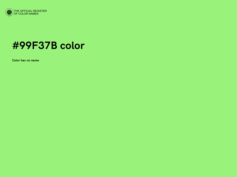 #99F37B color image
