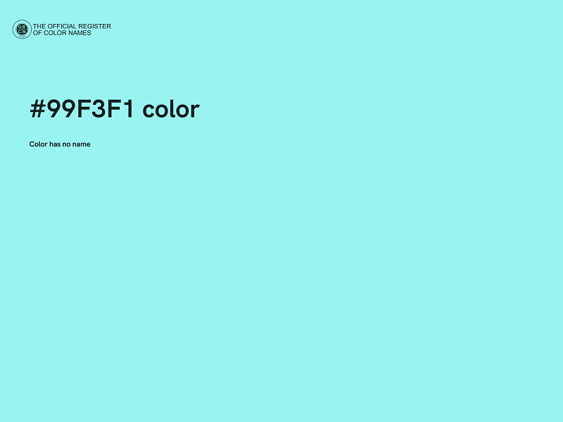 #99F3F1 color image