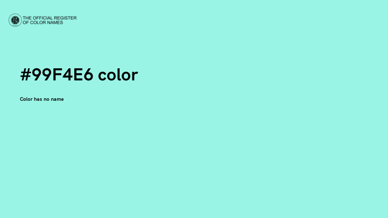 #99F4E6 color image