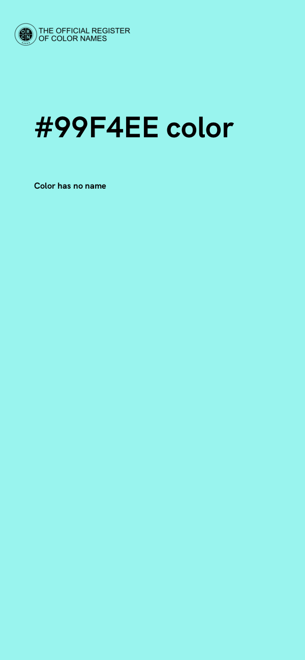 #99F4EE color image