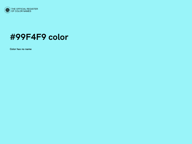 #99F4F9 color image