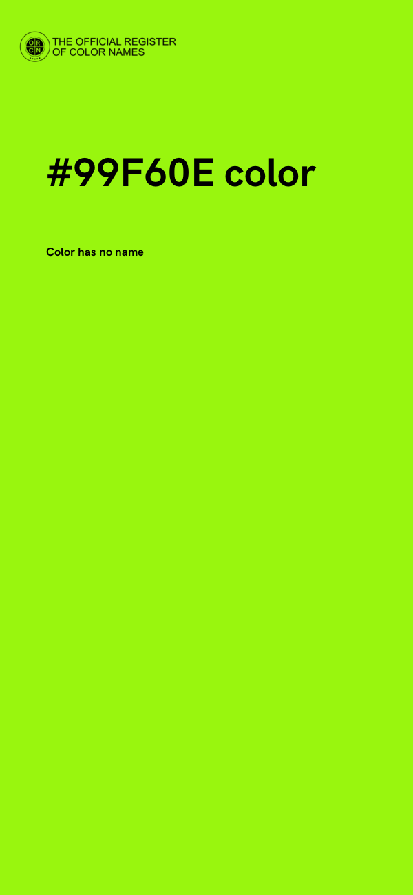 #99F60E color image
