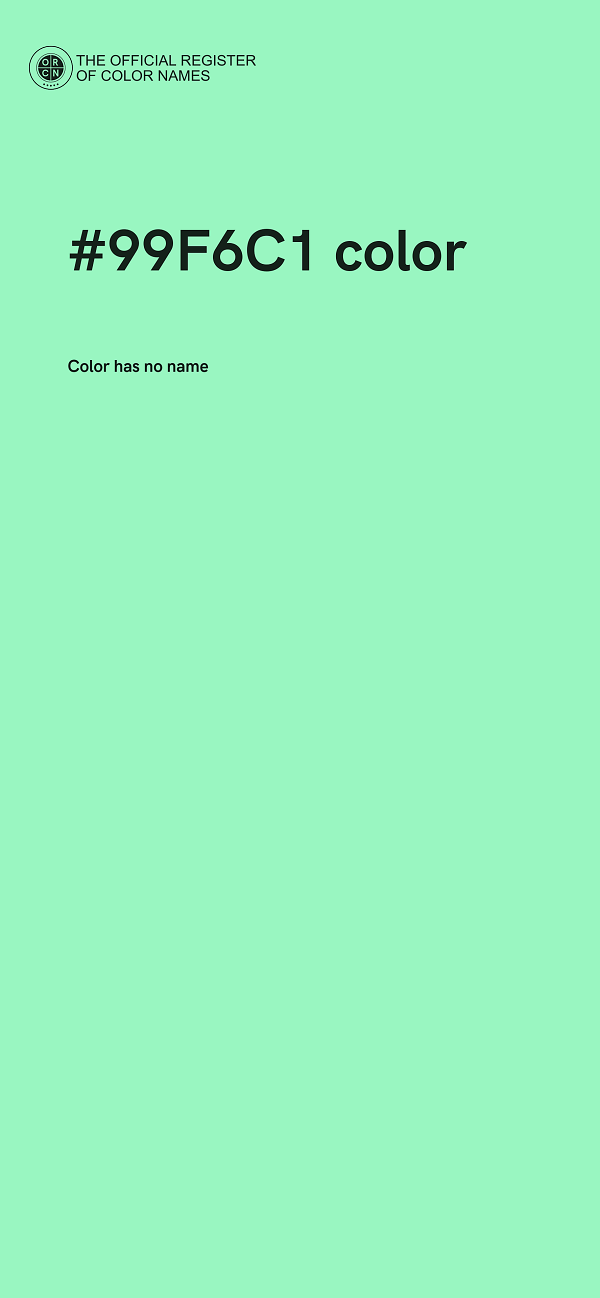 #99F6C1 color image