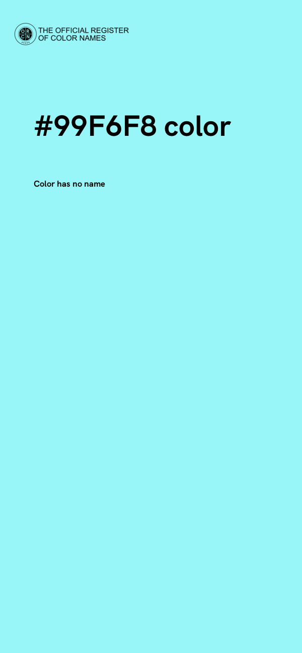 #99F6F8 color image