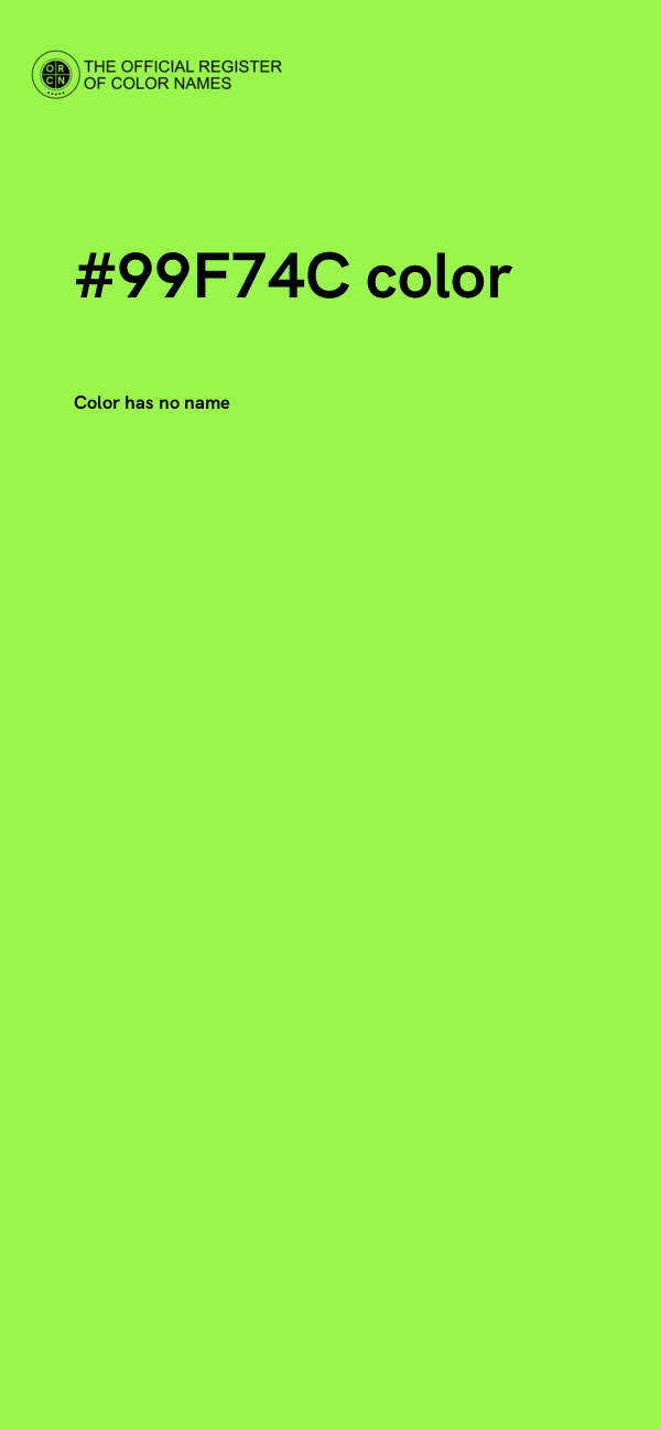 #99F74C color image