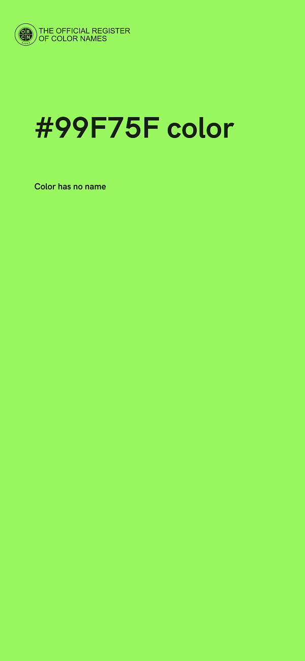 #99F75F color image