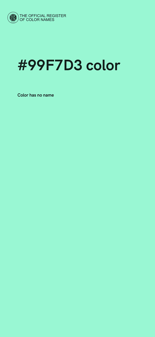 #99F7D3 color image