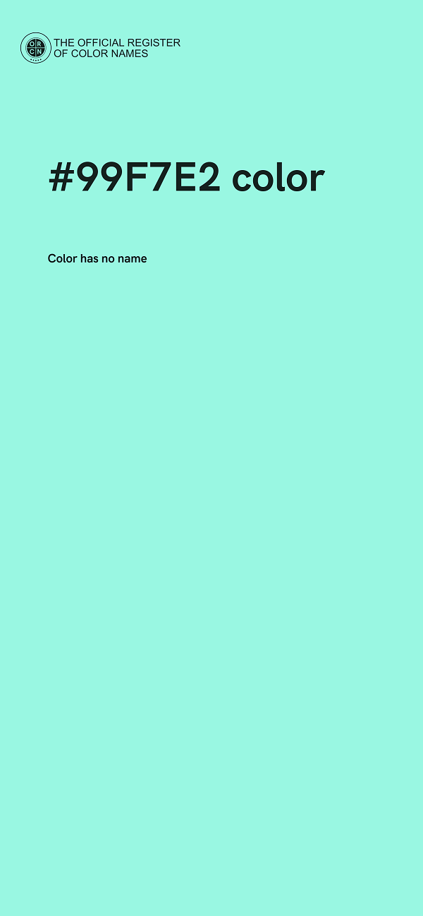 #99F7E2 color image