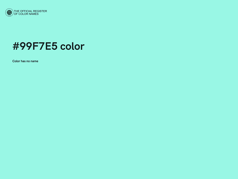 #99F7E5 color image