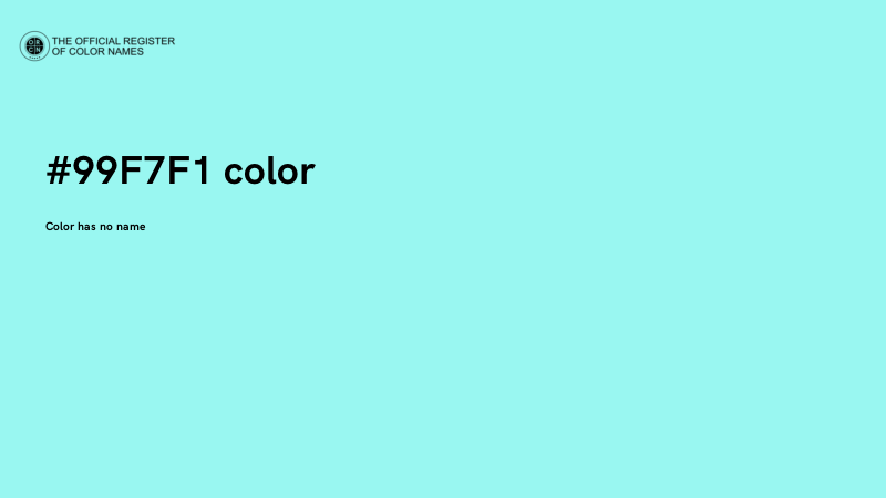 #99F7F1 color image