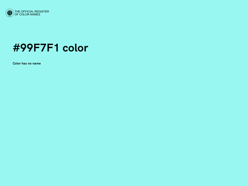 #99F7F1 color image