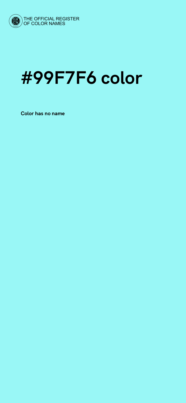 #99F7F6 color image