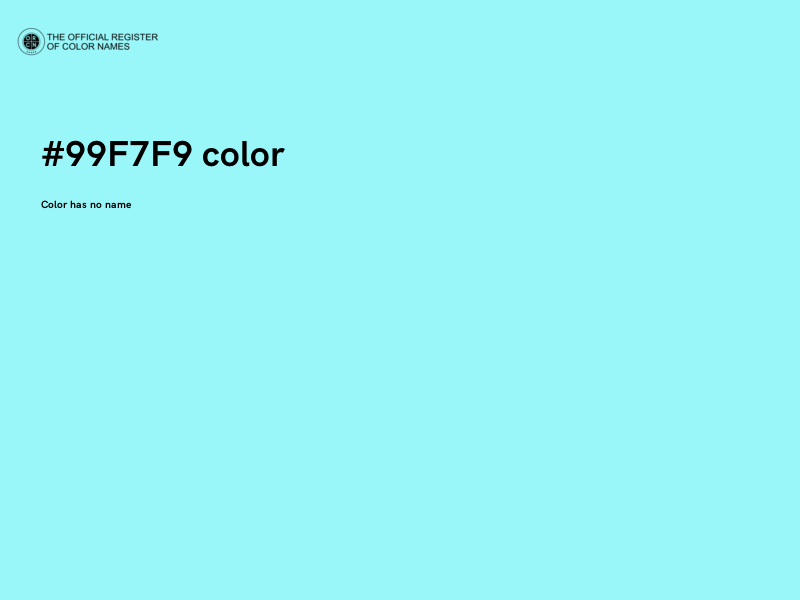 #99F7F9 color image