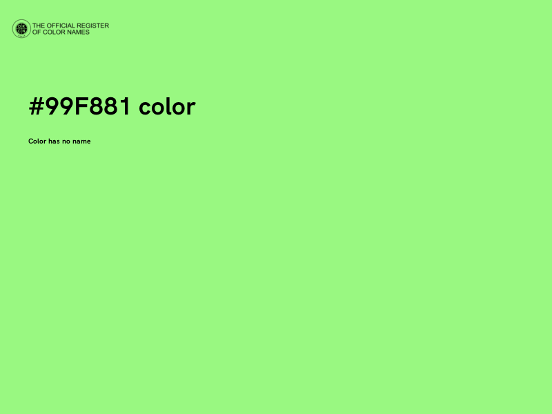 #99F881 color image