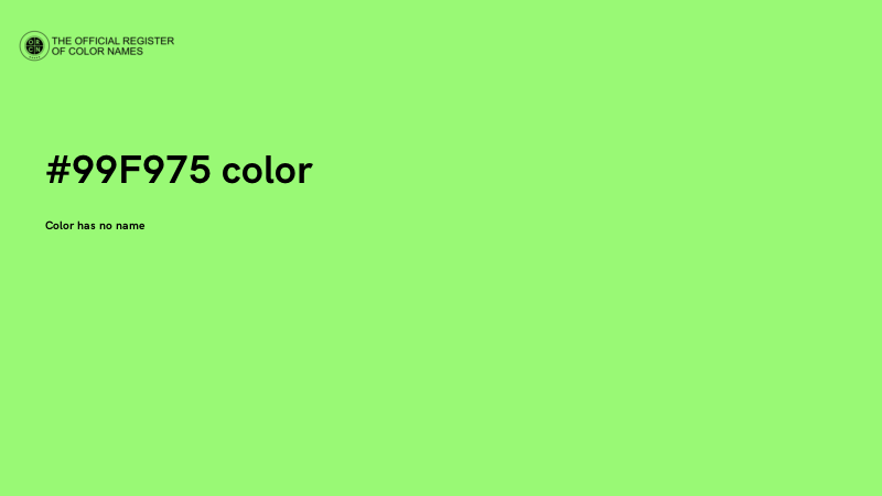 #99F975 color image