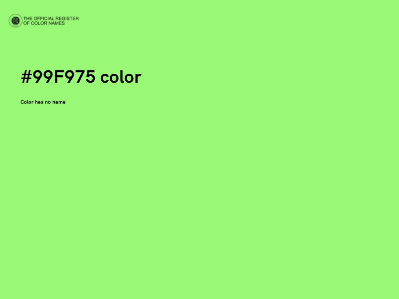 #99F975 color image