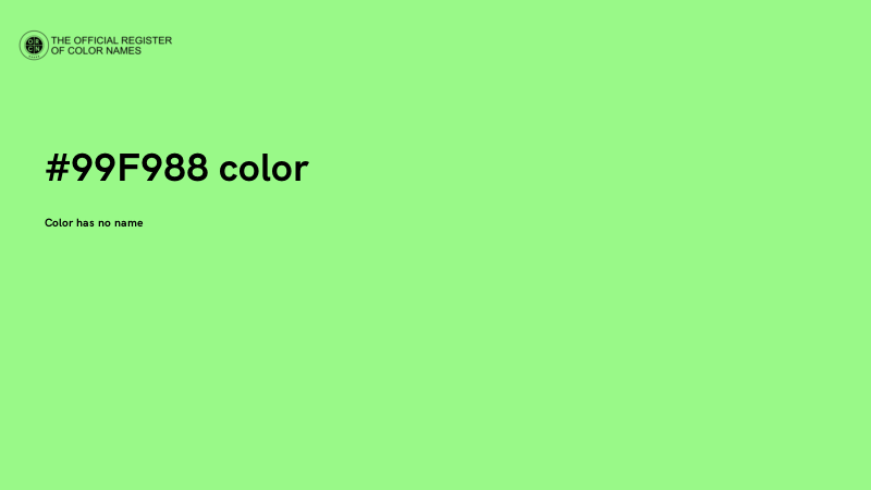 #99F988 color image