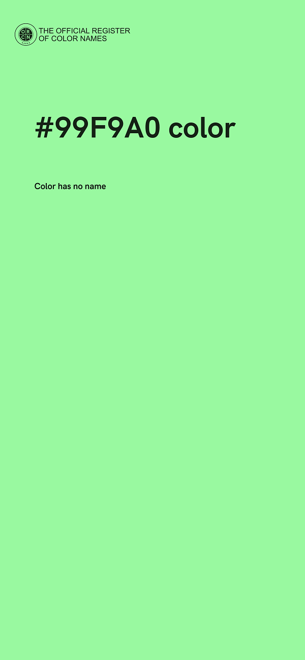 #99F9A0 color image