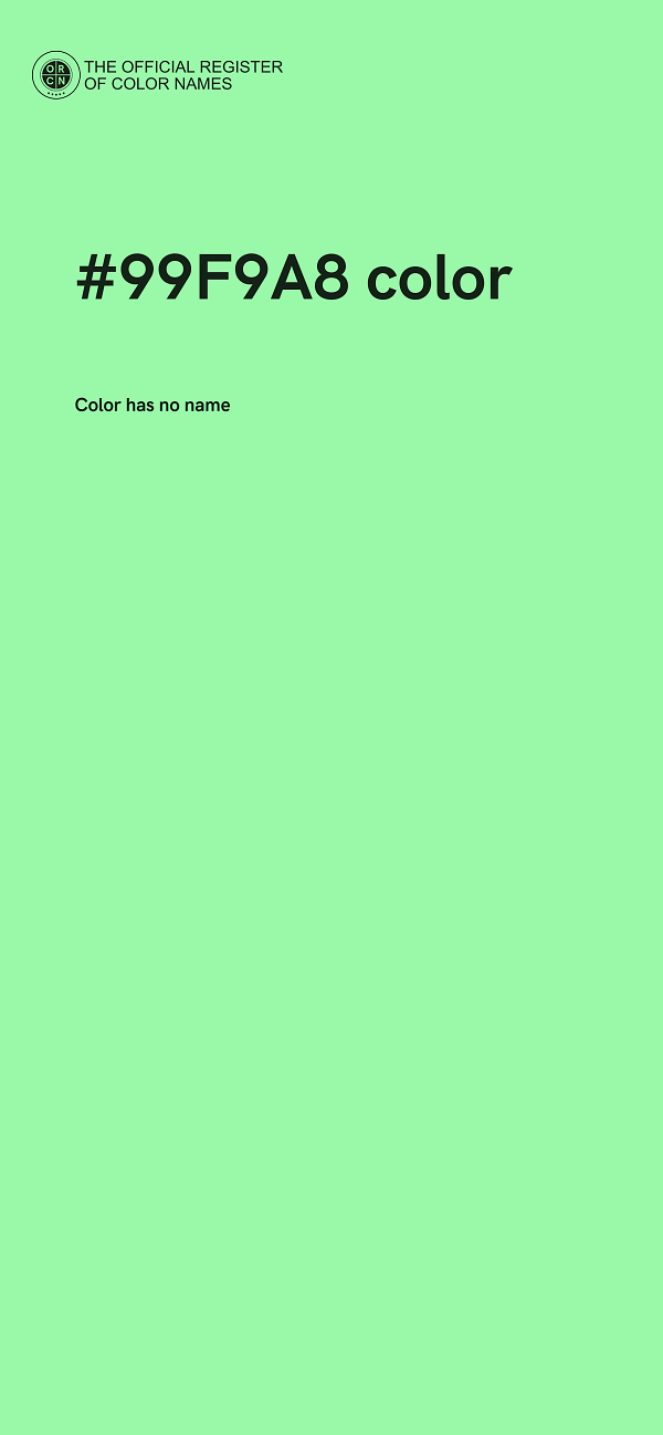 #99F9A8 color image