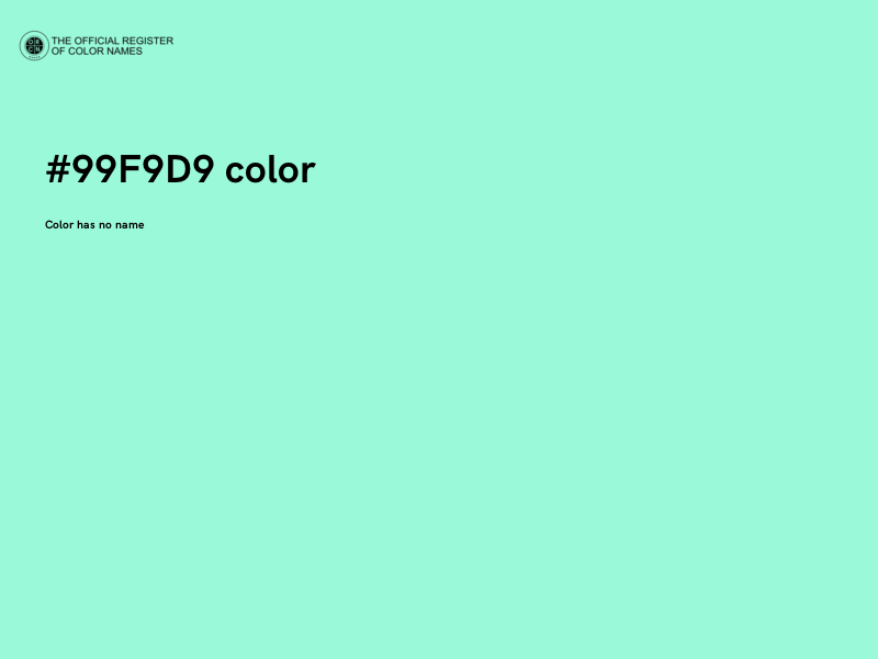 #99F9D9 color image