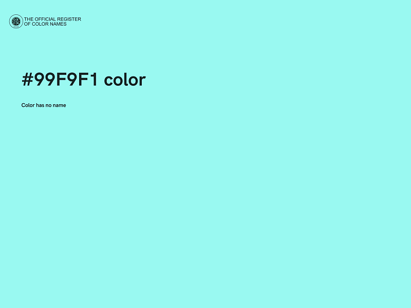 #99F9F1 color image