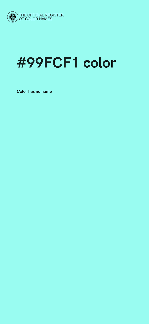 #99FCF1 color image