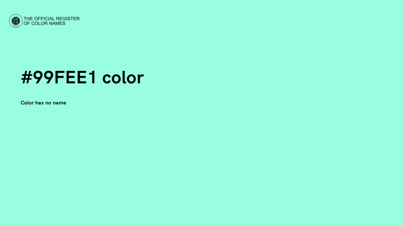 #99FEE1 color image