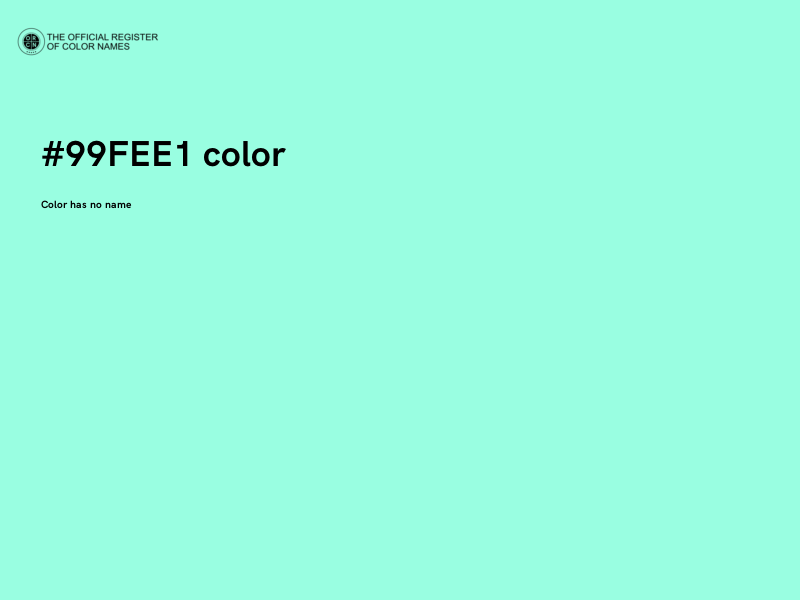 #99FEE1 color image