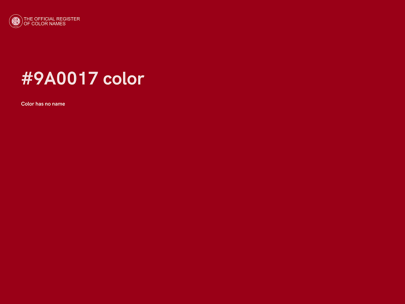 #9A0017 color image