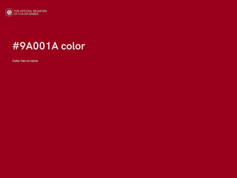 #9A001A color image