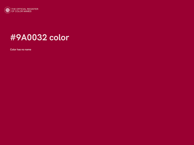 #9A0032 color image