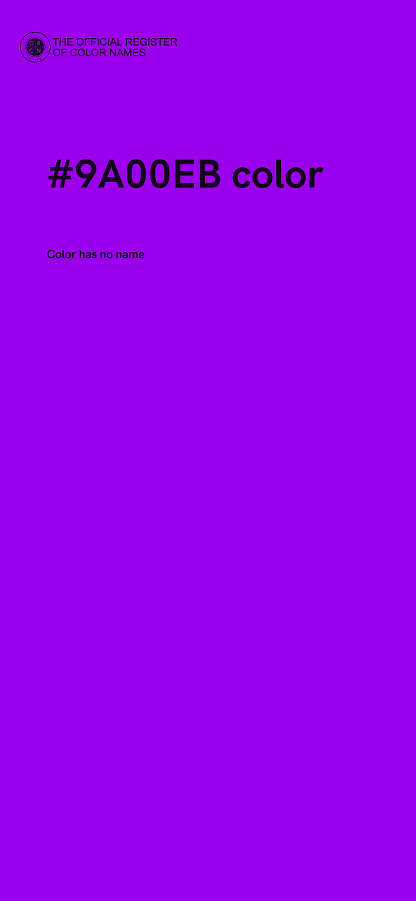 #9A00EB color image