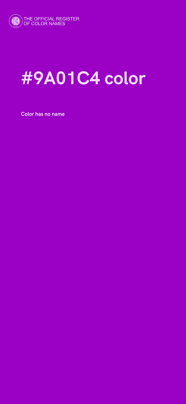 #9A01C4 color image