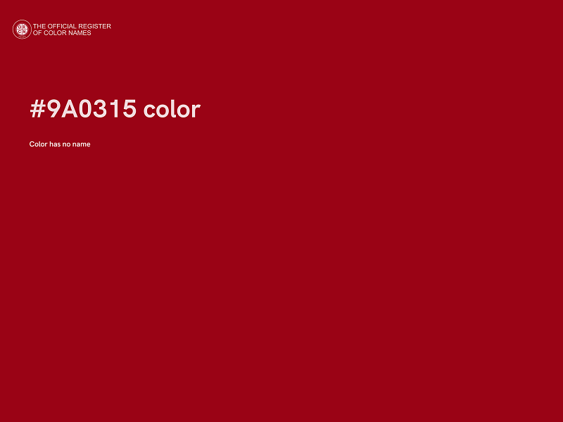 #9A0315 color image