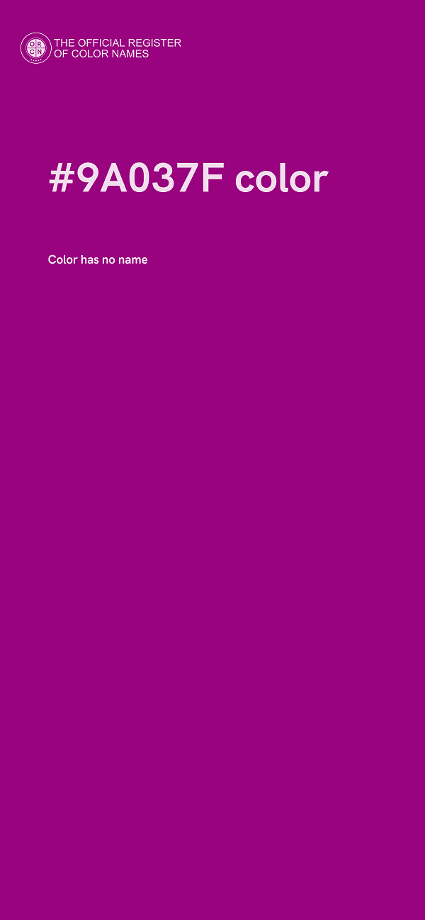 #9A037F color image