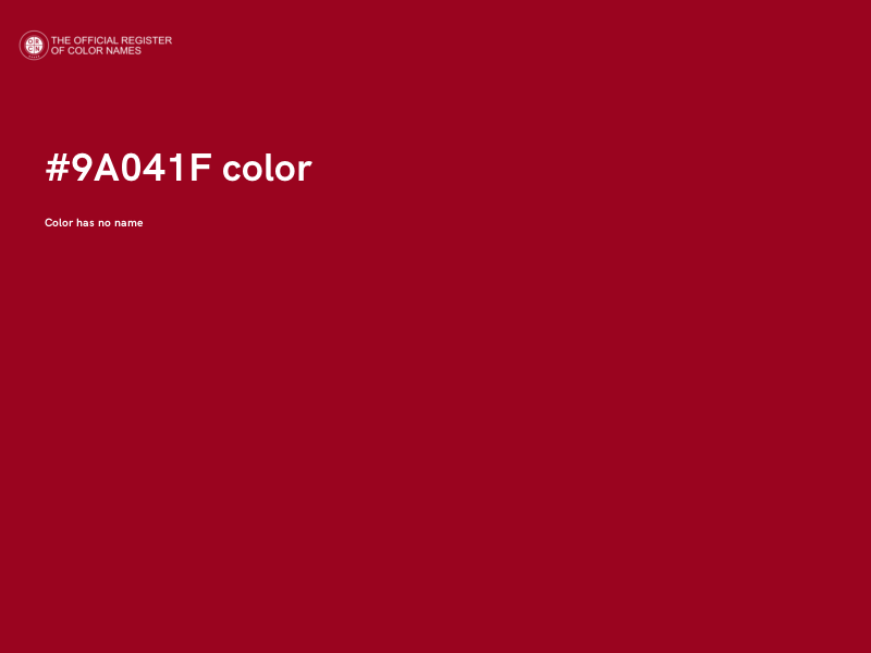 #9A041F color image