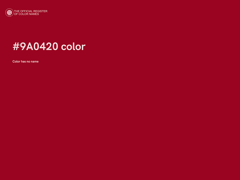 #9A0420 color image