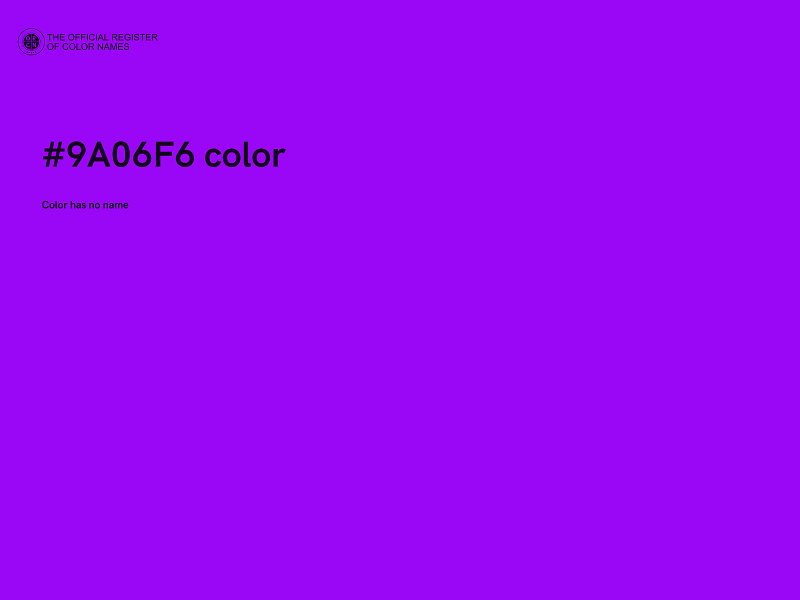 #9A06F6 color image